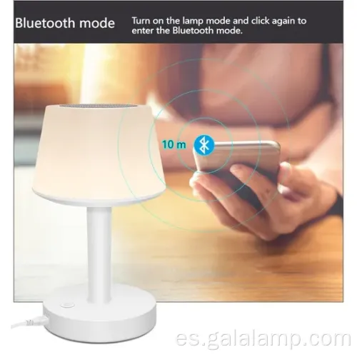 Altavoz Bluetooth colorido con control táctil y lámpara